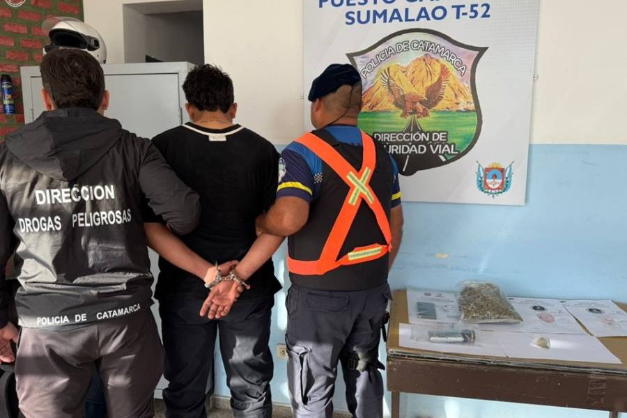 Dos detenidos por narcotráfico en operativos simultáneos en Valle Viejo y Andalgalá