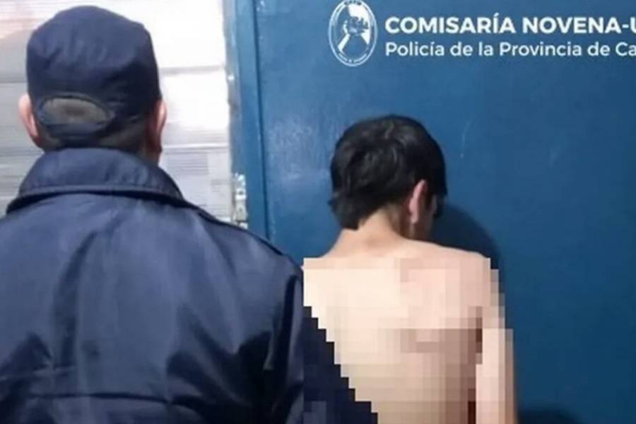 Terminó detenido tras intentar agredir a su madre
