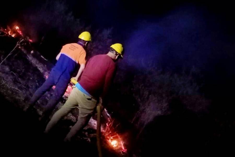 Se incendiaron pastizales en Ruta 38 a la altura de Huacra