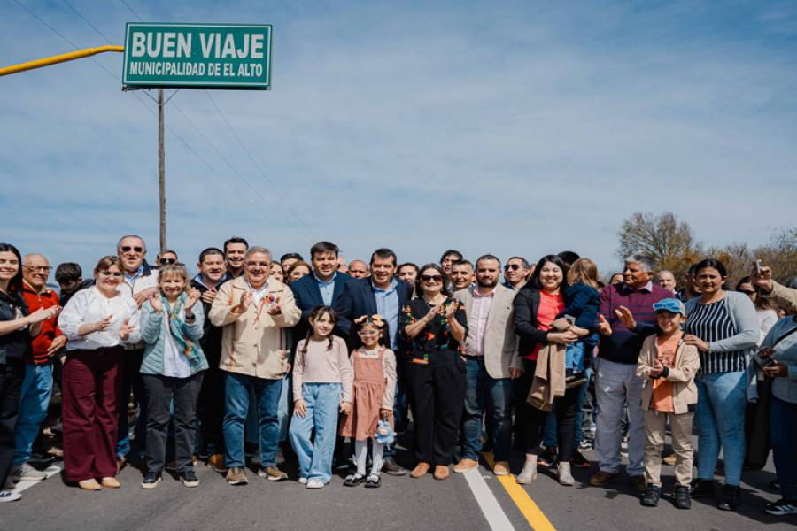 Sueño cumplido para los vecinos de El Alto: quedó inaugurada la pavimentación de Ruta 42