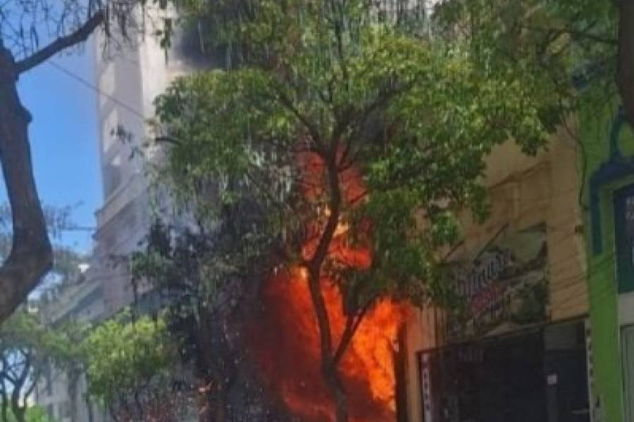 Un voraz incendio consumió todo un local  