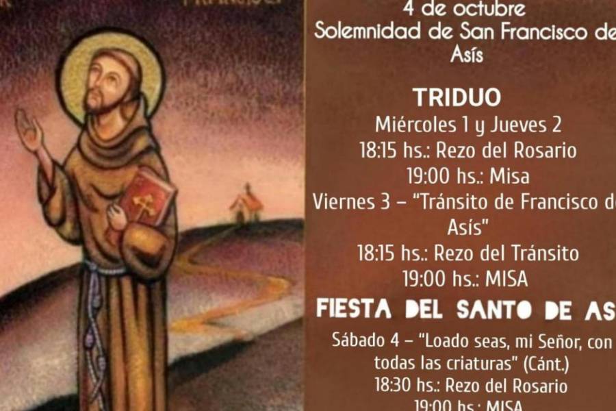 Comienza el triduo en honor a San Francisco de Asís en la ciudad capital