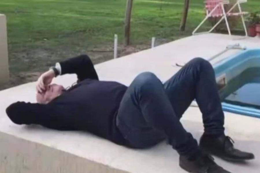 José Luis Espert, cada vez más complicado: viralizan video tomando sol en la casa del narco Fred Machado