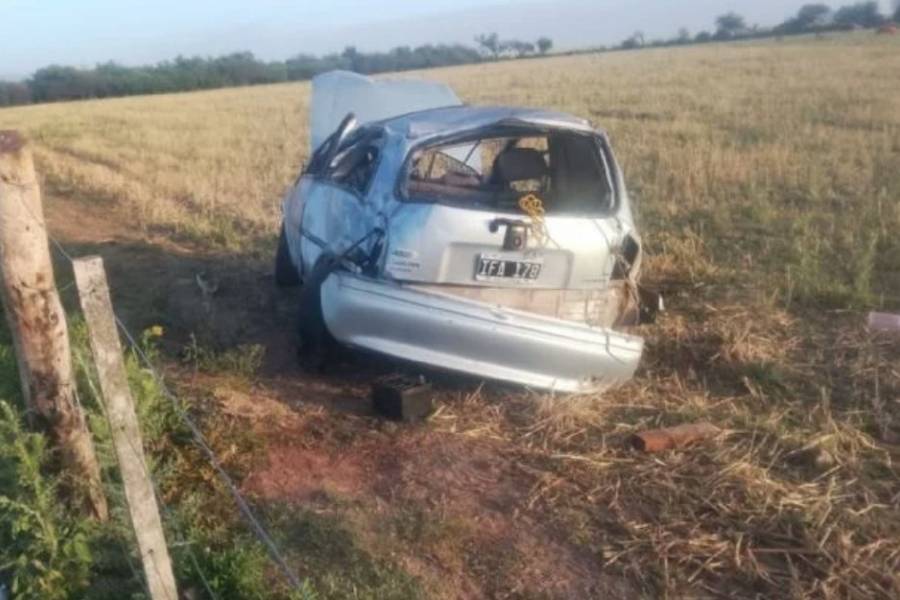 Perdió la vida tras volcar su vehículo en Ruta Nº64 