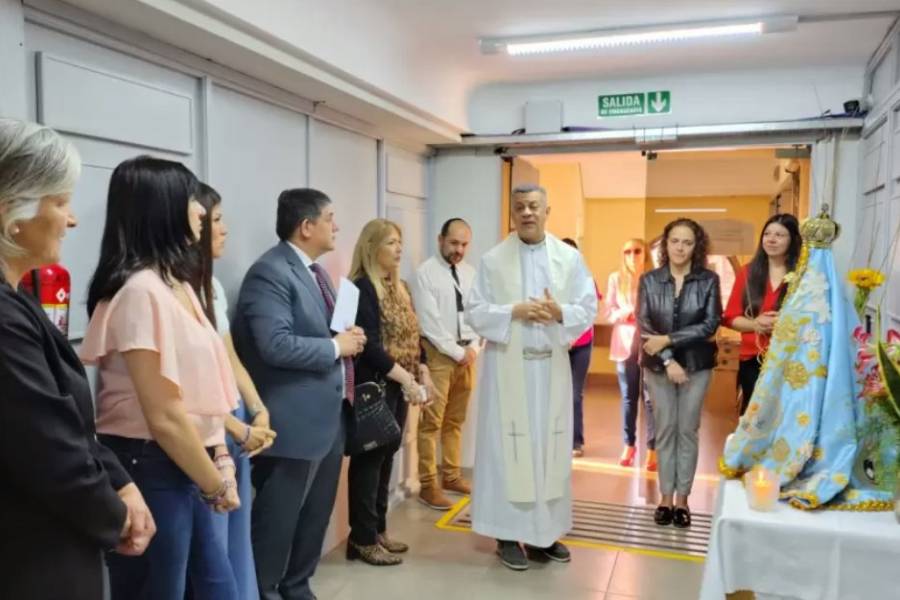 Comenzaron las visitas de la Virgen del Valle a instituciones como preparación para las fiestas marianas
