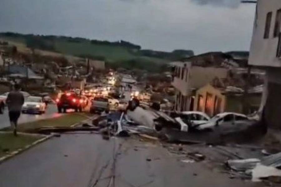 Tornado trágico en Brasil: hay al menos cinco muertos y 130 heridos en el sur del vecino país
