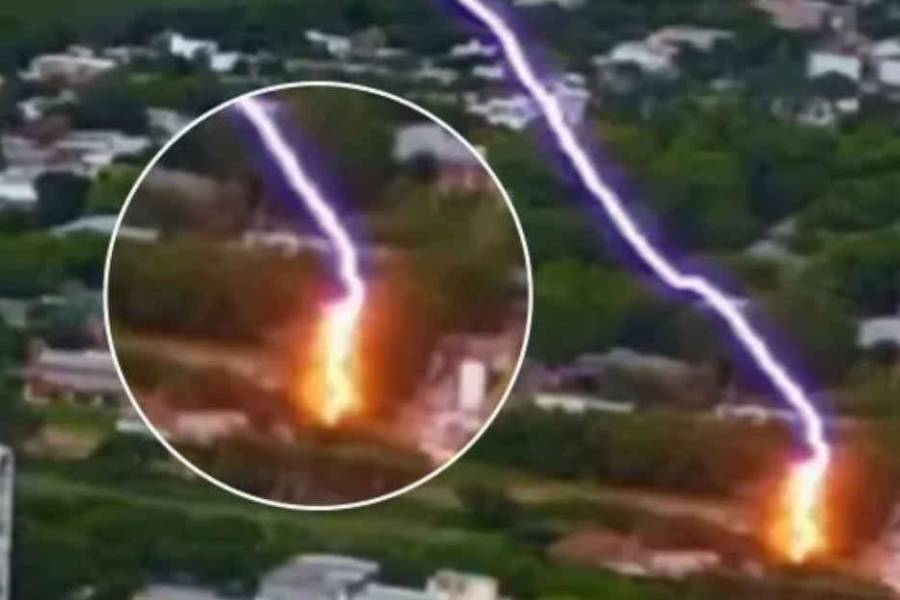 Impresionantes imágenes: un rayo impactó en un hospital de Chaco y provocó fuertes daños