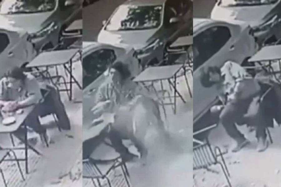 Impactante accidente en Palermo: se cayó un vidrio y le partió la cabeza