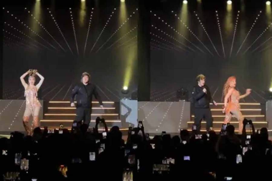 Video: Javier Milei fue a ver a Fátima Flórez a Mar del Plata e hizo su show en el teatro