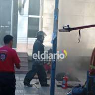 Fuego en pleno centro catamarqueño: Se quemó una subestación de energia