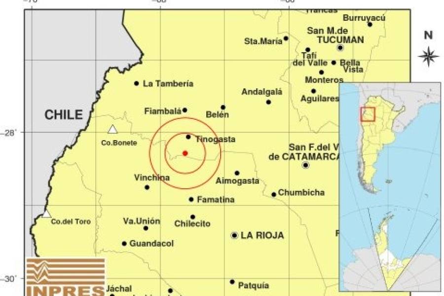 Se registró un sismo de 3.4 en Catamarca