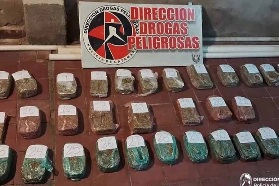 Operativo policial logró secuestrar 18 kg de marihuana 