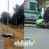 Tres motociclistas resultaron heridos de gravedad tras colisionar las motos en que se conducían