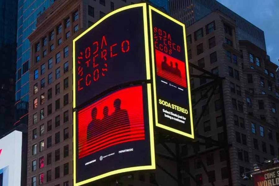 Soda Stereo ECOS llegó a Times Square antes de su gira por Estados Unidos