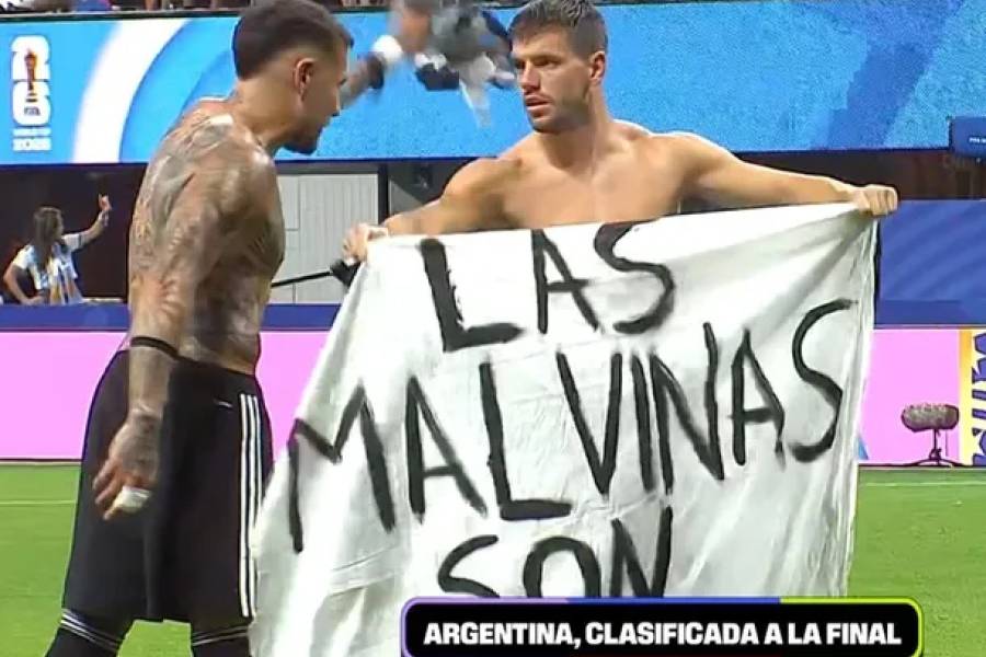 Las Malvinas son Argentinas: la bandera que mostraron los jugadores de la Selección Argentina