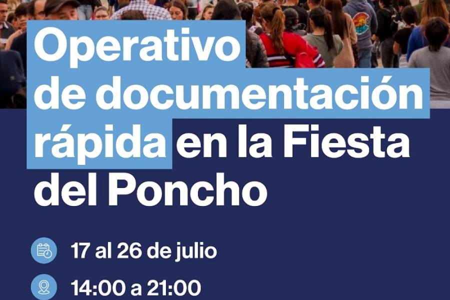El Registro Civil lleva sus servicios a la Fiesta del Poncho