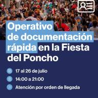 El Registro Civil lleva sus servicios a la Fiesta del Poncho