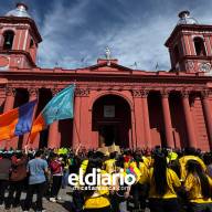 El Colegio Quintana celebró a su patrono con una procesión hacia la plaza central