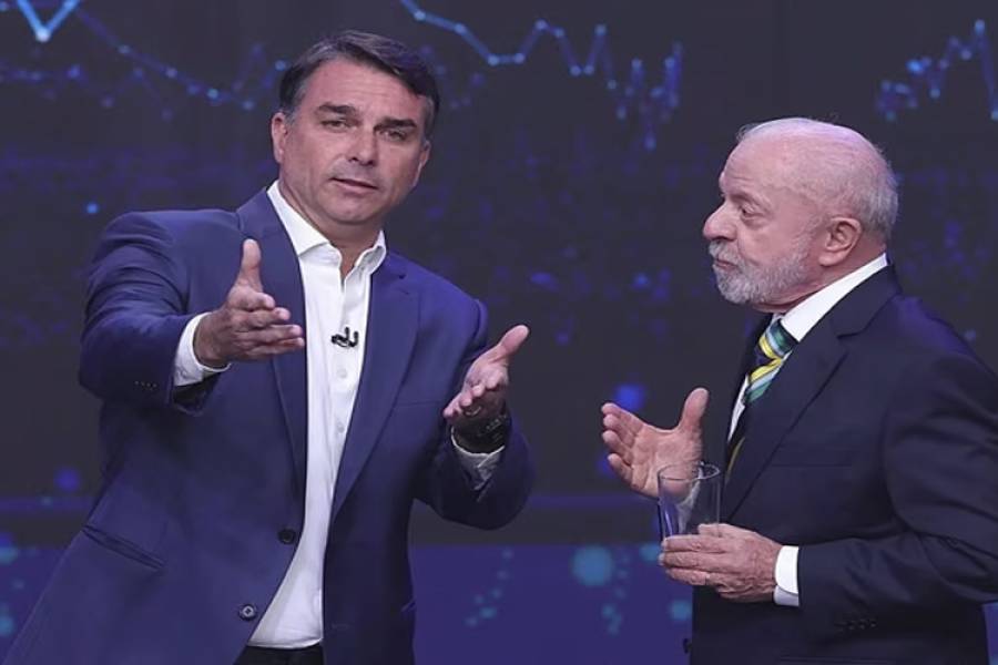 Lula cruzó a Flávio Bolsonaro en el debate: 
