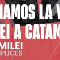 Repudio y manifestación contra la llegada de Milei a Catamarca