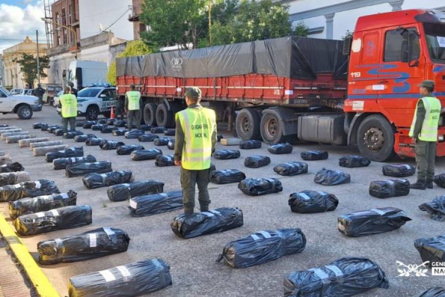 Entre Ríos: casi una tonelada de marihuana fue descubierta en un camión